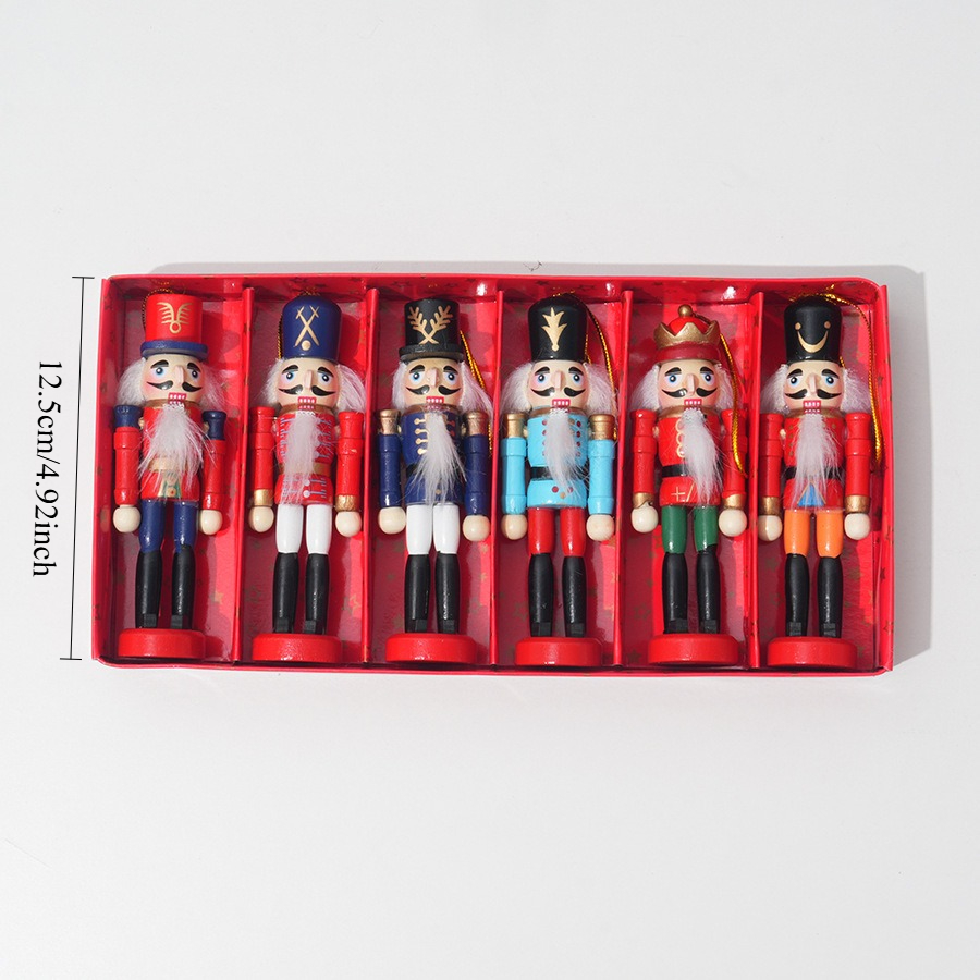6pcs Christmas Nutcracker Wood - Nutcracker Figurine recension och pris