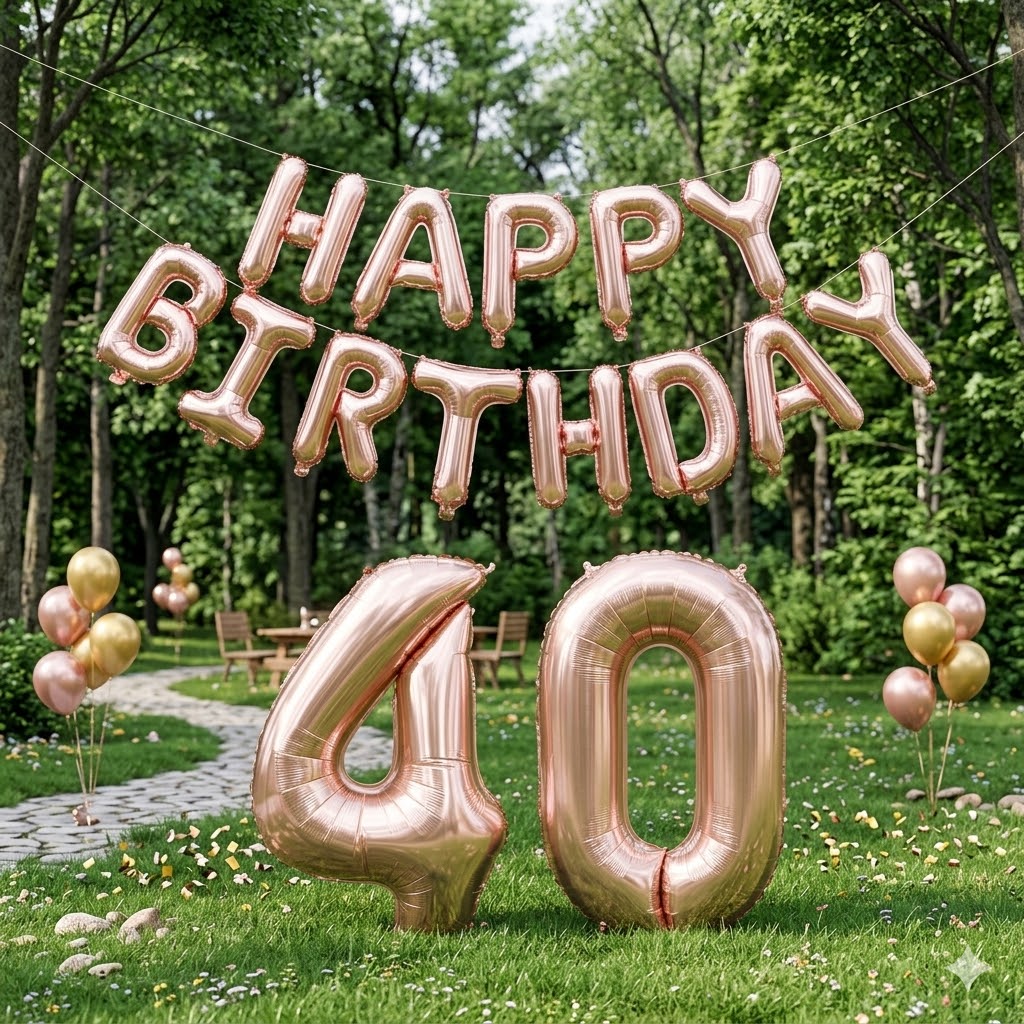Happy Birthday 32Inch Number F - Tinsel Garland Decoration recension och pris