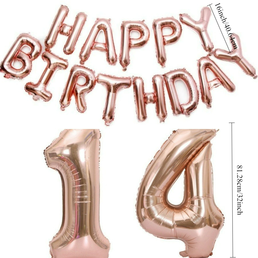 Happy Birthday 32Inch Number F - Tinsel Garland Decoration recension och pris