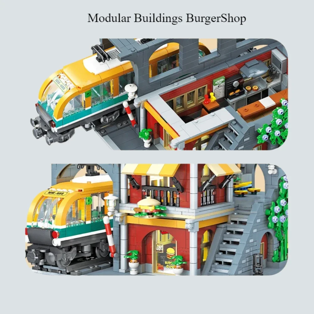 BurgerShop Building Blocks Set - Lego Set City recension och pris