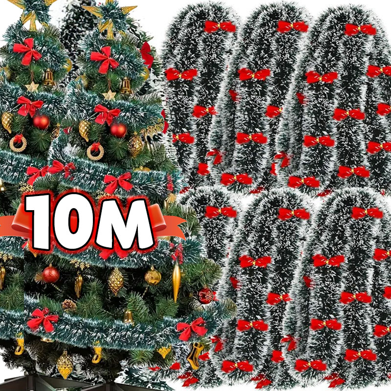 Christmas Bow Tinsel Ribbons G - Tinsel Garland Decoration recension och pris
