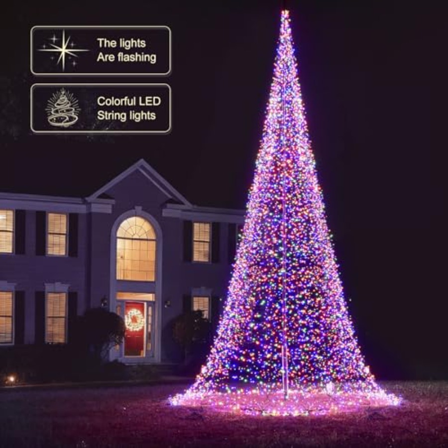 Outdoor Flagpole LED Christmas - Christmas Lights Outdoor recension och pris