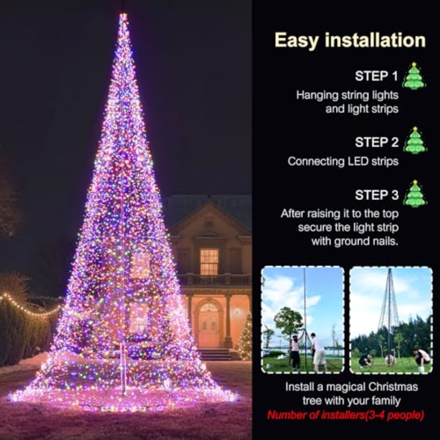 Outdoor Flagpole LED Christmas - Christmas Lights Outdoor recension och pris